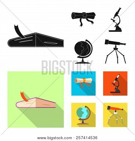 Vector Illustration Of Education And Learning Sign. Set Of Education And School Stock Symbol For Web