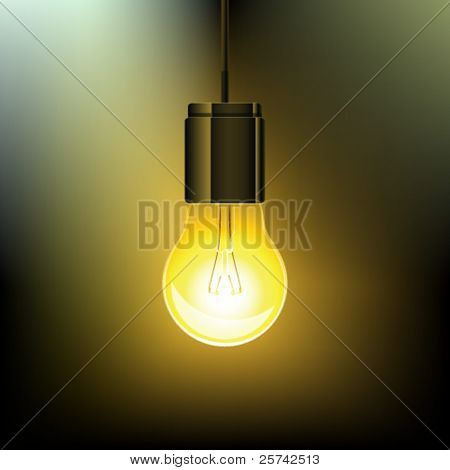 Glowing light bulb
