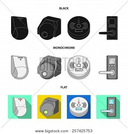 Vector Design Of Cctv And Camera Icon. Collection Of Cctv And System Vector Icon For Stock.