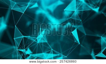 Abstract Digital Background. Big Data Visualization. Network Connection Structure. Science Backgroun