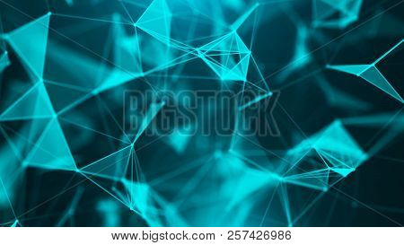Abstract Digital Background. Big Data Visualization. Network Connection Structure. Science Backgroun