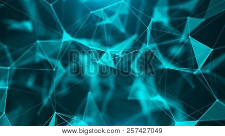 Abstract Digital Background. Big Data Visualization. Network Connection Structure. Science Backgroun
