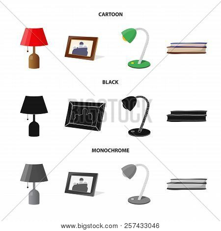 Vector Design Of Dreams And Night Sign. Set Of Dreams And Bedroom Stock Symbol For Web.