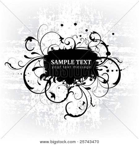 文本消息的 grunge 帧