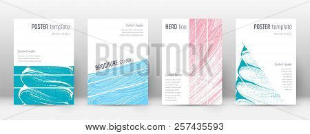 Cover Page Design Template. Geometric Brochure Layout. Breathtaking Trendy Abstract Cover Page. Pink