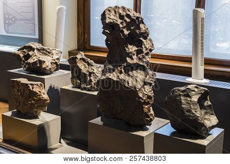 3 September 2018, Vienna, Austria: Collection Of Meteorites Is Represented Museum Of Natural History