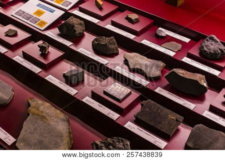 3 September 2018, Vienna, Austria: Collection Of Meteorites Is Represented Museum Of Natural History