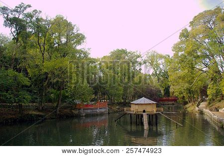 Pigeon House On The Lake Infante Don Pedro Park In Aveiro, Portugal