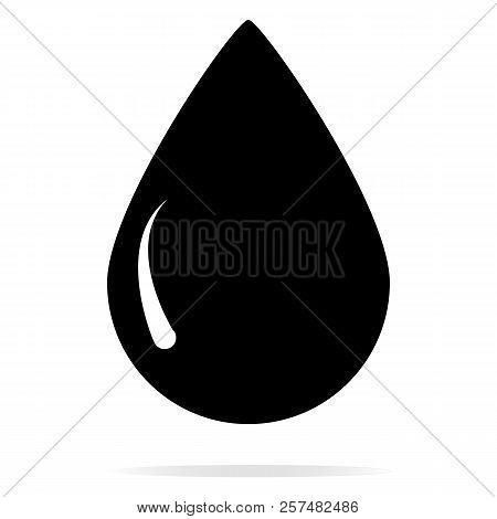 Drop Icon On White Background. Flat Style. Black Drop Icon For Your Web Site Design, Logo, App, Ui. 
