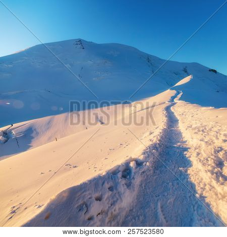 Trekking To The Top Of Mont Blanc Mountain In French Alps