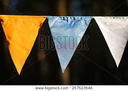 Carnival Garland With Flags, Decorative Party Pennants For Birthday Celebration, Festival And Fair D