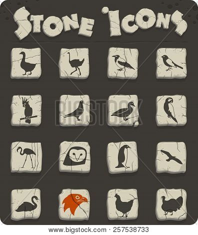 Birds Web Icons For User Interface Design