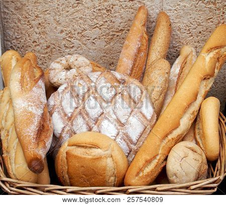 Mediterranean Diet - Spanish Artesanal Breads. Healthy Food