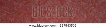 Abstract Illustration Of Acajou Oil Paint With Bristie Brush Banner Background, Digitally Generated