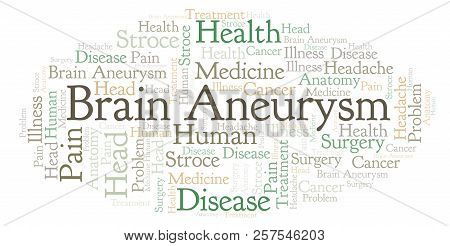 Brain Aneurysm Word Cloud. Wordcloud Made With Text Only.