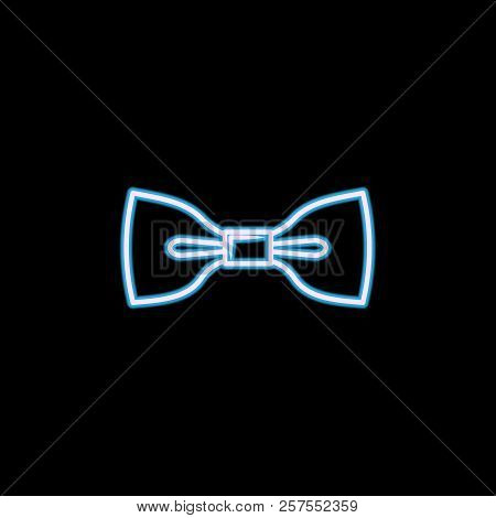 Bow Tie Icon In Neon Style. One Of Life Style Collection Icon Can Be Used For Ui, Ux