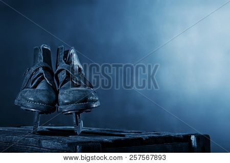 Old Rusty Ice Scates In The Attic
