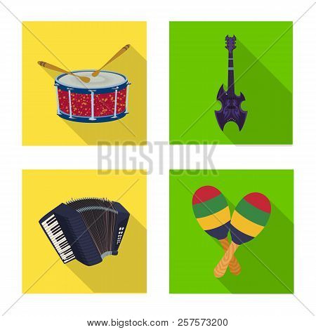 Vector Illustration Of Music And Tune Symbol. Set Of Music And Tool Stock Vector Illustration.