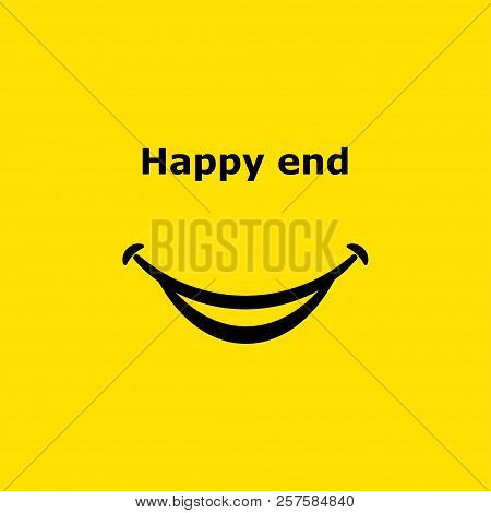 Smile Icon. Happy End. Vector Illustration. Eps 10.