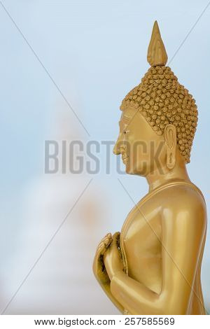 Golden Buddish State In The Art Style