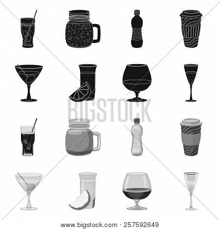 Vector Design Of Drink And Bar Symbol. Set Of Drink And Party Stock Vector Illustration.