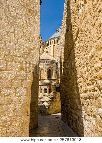 Abbey Of Dormition (church Of The Cenacle) On Mount Zion, Israel.