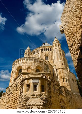 Abbey Of Dormition (church Of The Cenacle) On Mount Zion, Israel.