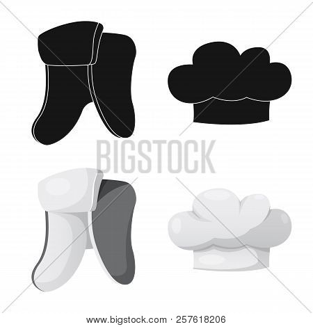 Vector Design Of Headgear And Cap Logo. Collection Of Headgear And Accessory Stock Vector Illustrati