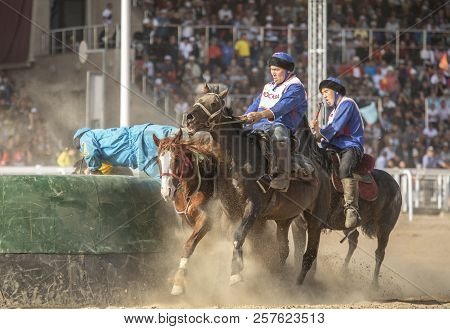 Lake Issyk-kul, Kurgyzstan, 7th September 2018, Game Of Kokboru During World Nomad Games In Kyrgyzst