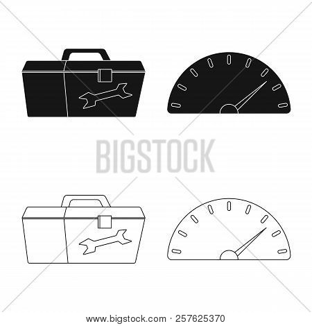Isolated Object Of Car And Rally Logo. Collection Of Car And Race Stock Vector Illustration.