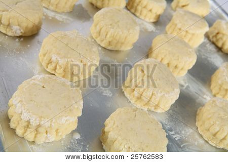 Ruwe Scones op een bakplaat