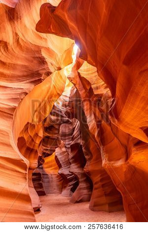 Upper Antelope Canyon in the Navajo Reservation near Page, Arizona USA
