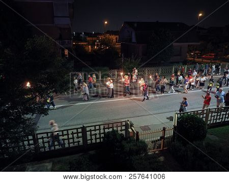 Festa Patronale Dei Corpi Santi (meaning Patronal Festival Of The Holy Bodies) In Settimo Torinese