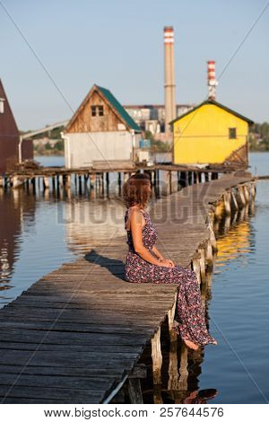 floating village on lake Bokod, Hungary