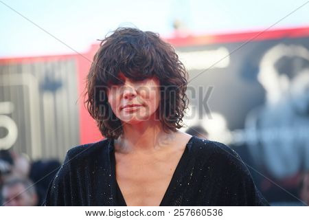 Malgorzata Szumowska walks the red carpet ahead of the Award Ceremony during the 75th Venice Film Festival at Sala Grande on September 8, 2018 in Venice, Italy.