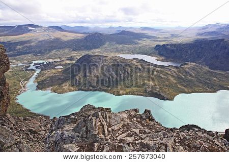 View Of The Lake Gjende. Jotunheimen National Park. Norway