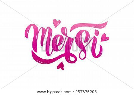 Mersi - Handdrawn Vector Modern Lettering. Thank You Card. For Greeting Cards, Posters, Print, Banne