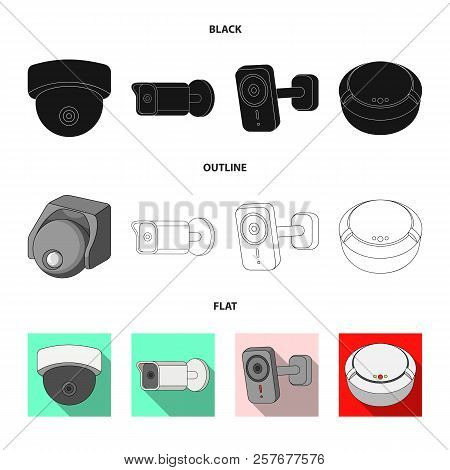 Vector Illustration Of Cctv And Camera Logo. Collection Of Cctv And System Stock Vector Illustration