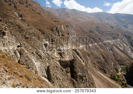 Dangerous Road In The Andes Mountains - Peru