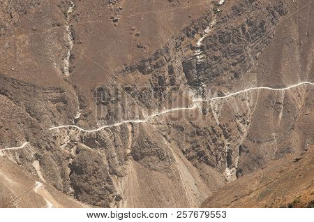 Dangerous Road In The Andes Mountains - Peru