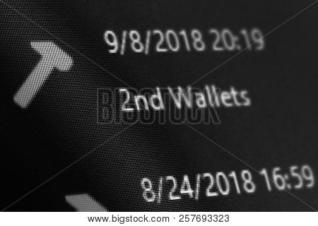 Still Life Close Up Shot Of Computer Screen Of Digital Crypto Currency Transaction And Crypto Curren