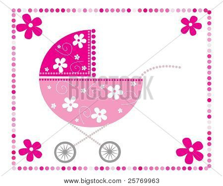 carrinho de bebê Rosa
