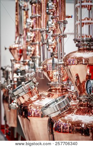 Fragment Of Copper Alembic For Making Alcohol
