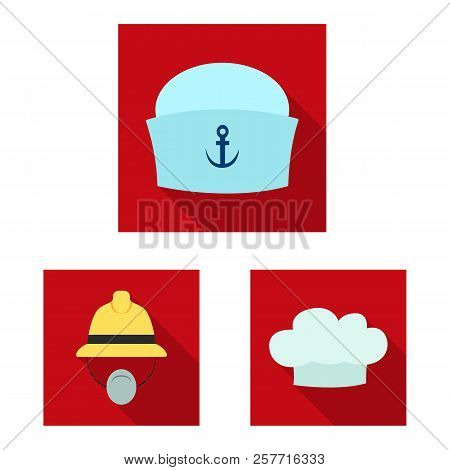 Vector Illustration Of Headgear And Cap Icon. Set Of Headgear And Accessory Stock Vector Illustratio