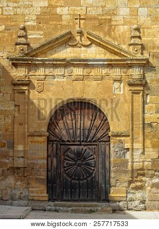 The Door Of Church Of Santa Maria - Boadilla Del Camino, Castile And Leon, Spain