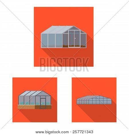 Vector Design Of Greenhous And Plant Sign. Collection Of Greenhous And Garden Stock Vector Illustrat