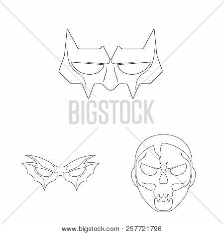 Vector Design Of Hero And Mask Icon. Collection Of Hero And Superhero Vector Icon For Stock.