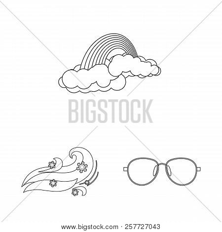 Vector Illustration Of Weather And Weather Logo. Set Of Weather And Application Vector Icon For Stoc