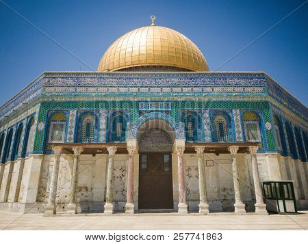 The Dome Of The Rock Mosque In The Temple Mount.jerusalem Old Town, Israel