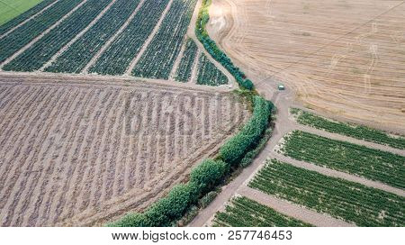 Panorama Of The Countryside In Coriano, Emilia Romagna Countryside, Italy